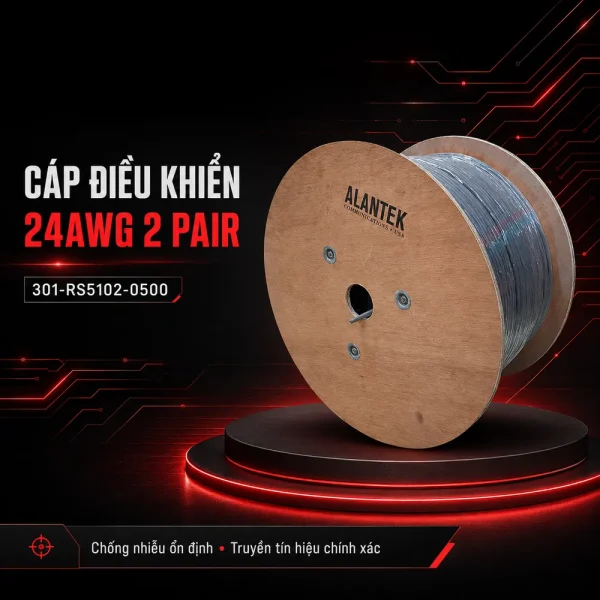 Cáp điều khiển Alantek 22AWG 2 Pair 301-CI9202-0500