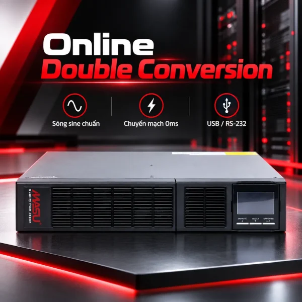 Bộ lưu điện Online Rack Masu MS – 2KR LCD chính hãng