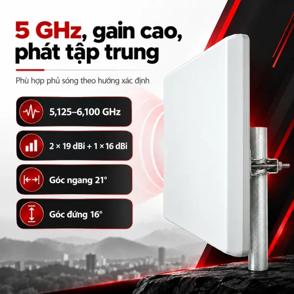 Angten gắn thêm ngoài trời RUIJIE RG-ANTx3-5800D