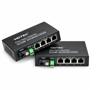 Bộ chuyển đổi công nghiệp HDTEC RS485 sang 4P RJ45 100Mbps HDTEC-485E4