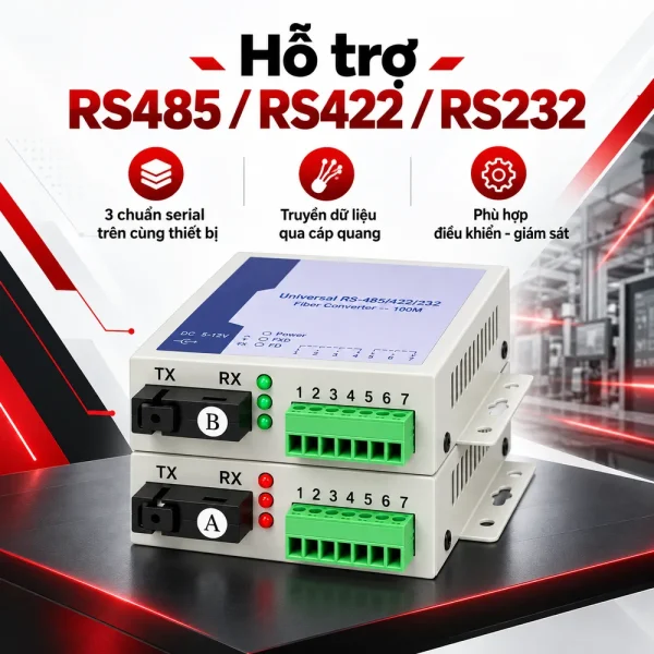 Bộ chuyển đổi HDTEC RS485-RS422-RS232 HDTEC-3IN1 DATA