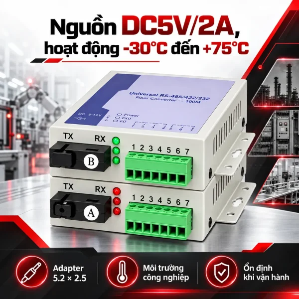 Bộ chuyển đổi HDTEC RS485-RS422-RS232 HDTEC-3IN1 DATA
