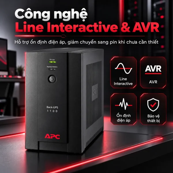 Bộ lưu điện UPS APC BX1100LI-MS 1.1KVA AVR