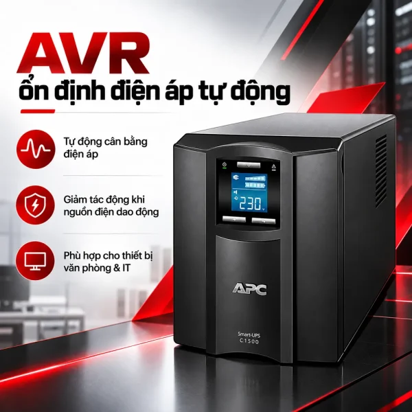 Bộ lưu điện UPS APC SMC1500I 1.5KVA LCD 230V