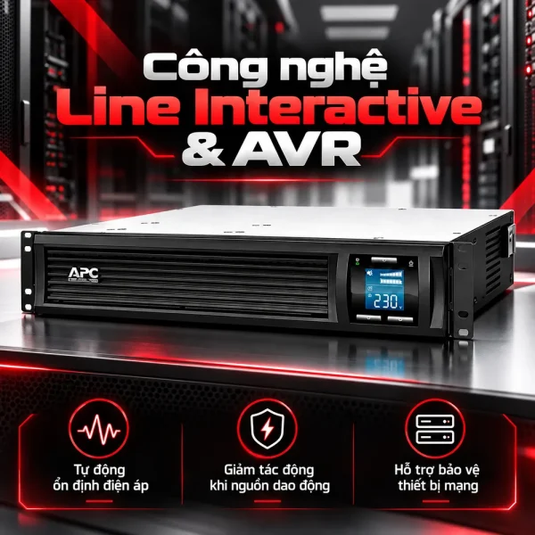 Bộ lưu điện UPS APC SMC1500I-2U 1.5KVA 2U LCD 230V