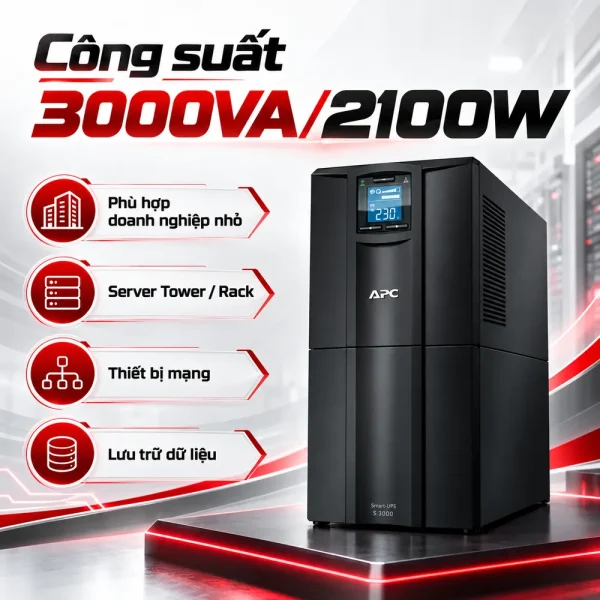 Bộ lưu điện UPS APC SMC3000I 3KVA LCD 230V