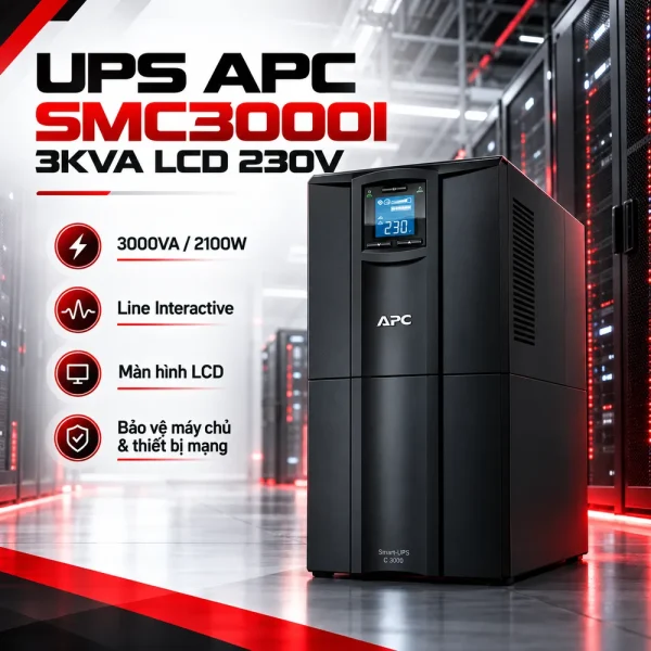 Bộ lưu điện UPS APC SMC3000I 3KVA LCD 230V