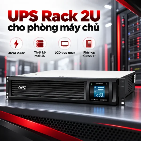 Bộ lưu điện UPS APC SMC3000RMI2U 3KVA 2U Rack mountable LCD 230V
