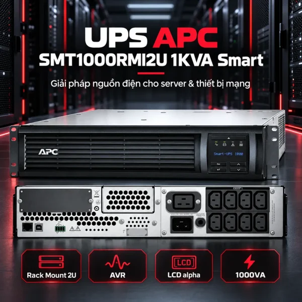 Bộ lưu điện UPS APC SMT1000RMI2U 1KVA Smart