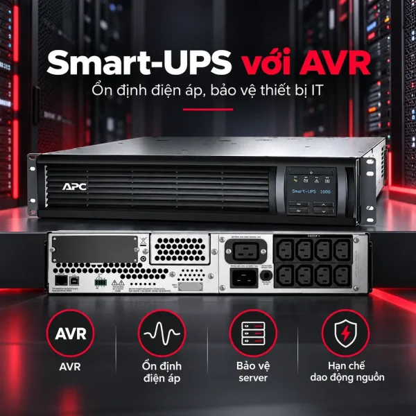 Bộ lưu điện UPS APC SMT1000RMI2U 1KVA Smart