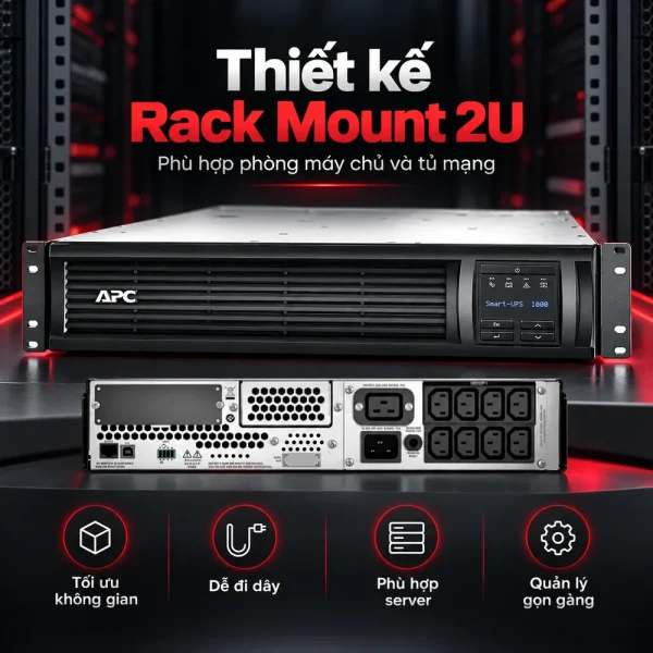 Bộ lưu điện UPS APC SMT1000RMI2U 1KVA Smart