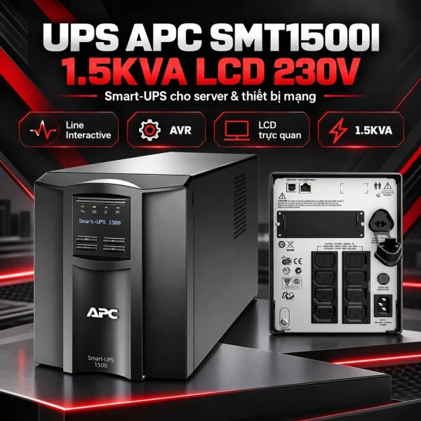 Bộ lưu điện UPS APC SMT1500I 1.5KVA LCD 230V