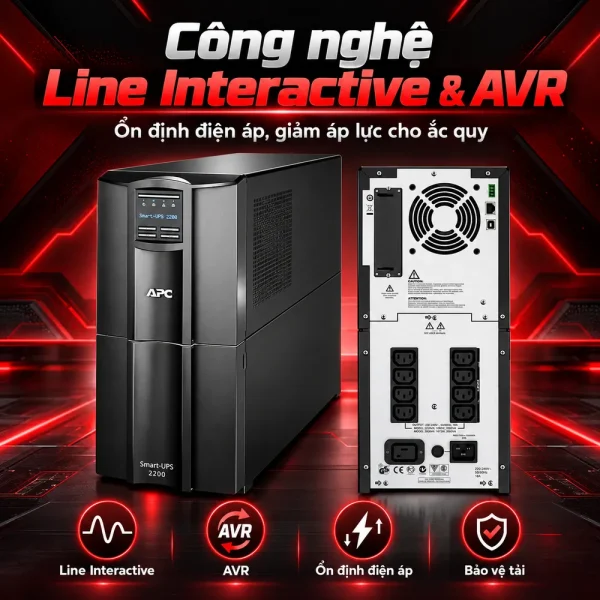 Bộ lưu điện UPS APC SMT2200I 2.2KVA LCD 230V