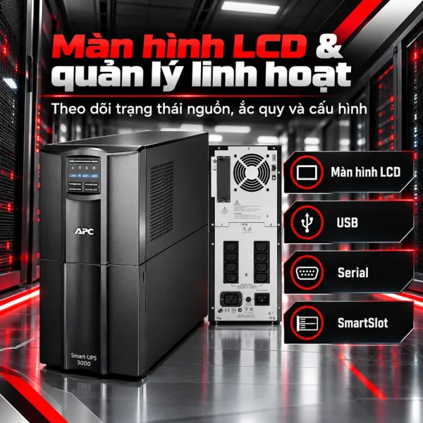 Bộ lưu điện UPS APC SMT3000I 3KVA LCD 230V