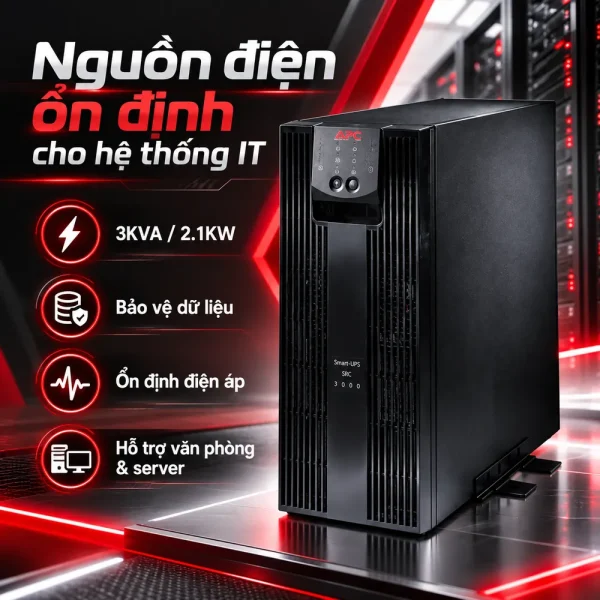 Bộ lưu điện UPS APC SRC3000XLI RC 3KVA 230V