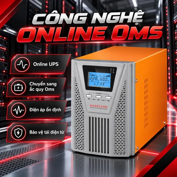 Bộ lưu điện UPS MAKELSAN 1KVA ONLINE