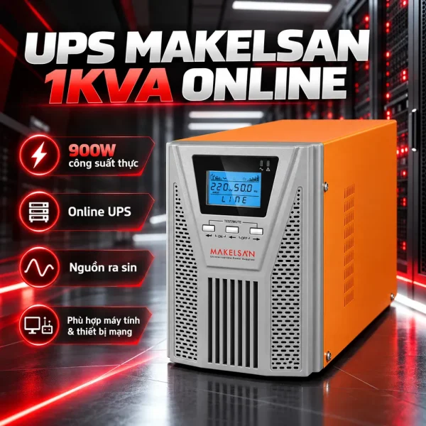 Bộ lưu điện UPS MAKELSAN 1KVA ONLINE