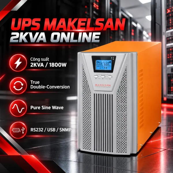 Bộ lưu điện UPS MAKELSAN 2KVA ONLINE