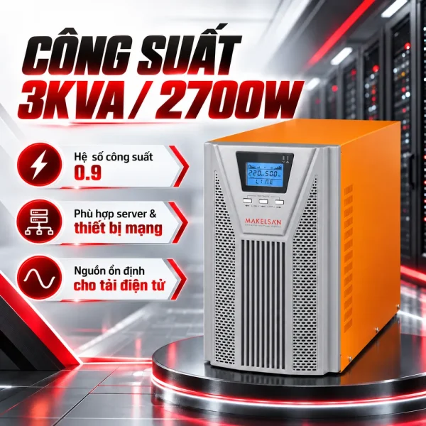 Bộ lưu điện UPS MAKELSAN 3KVA ONLINE