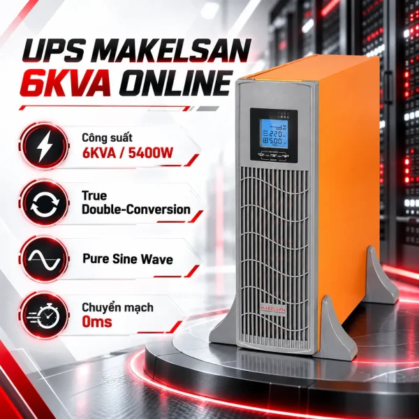 Bộ lưu điện UPS MAKELSAN 6KVA ONLINE