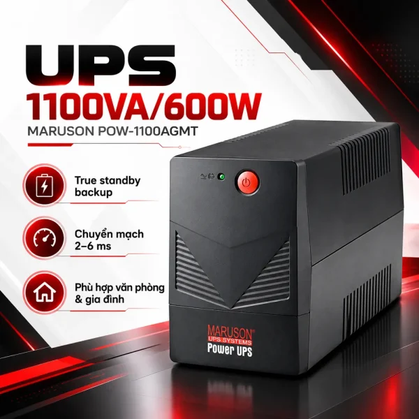 Bộ Lưu Điện UPS MARUSON POW-1100AGMT 1100VA/600W