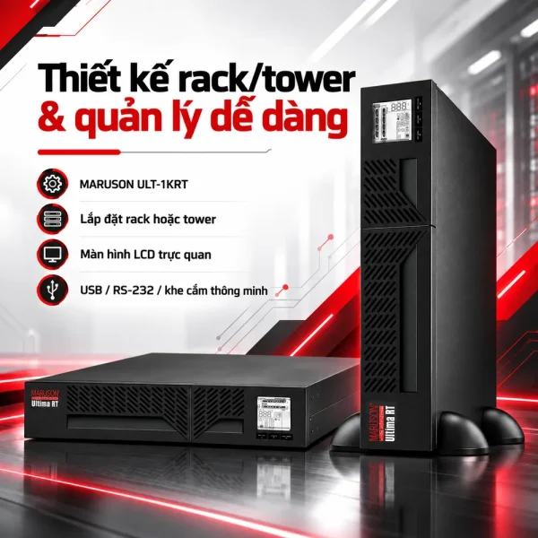 Bộ Lưu Điện UPS MARUSON ULT-1KRT 1000VA/900W