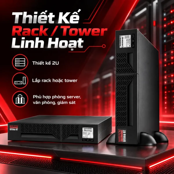 Bộ Lưu Điện UPS MARUSON ULT-2KRT 2000VA/1800W