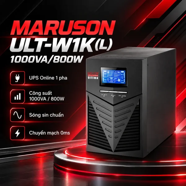 Bộ Lưu Điện UPS MARUSON ULT-W1K(L) 1000VA/800W