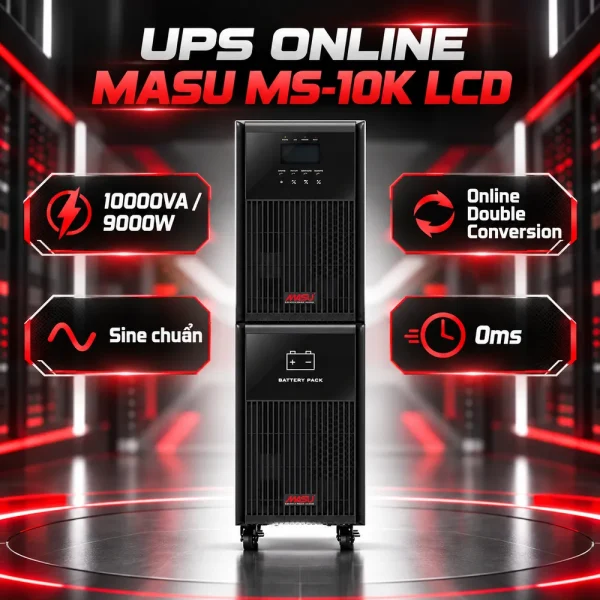Bộ lưu điện UPS Masu MS-10K LCD