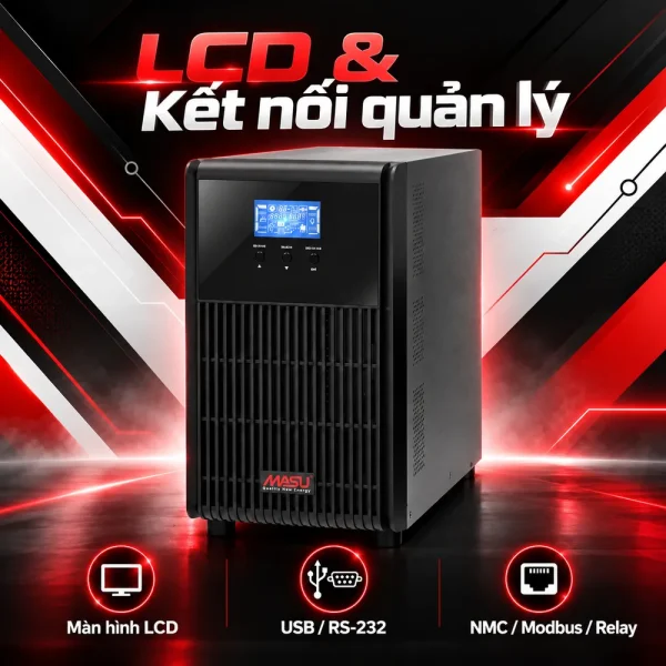 Bộ lưu điện UPS Masu MS-1K LCD