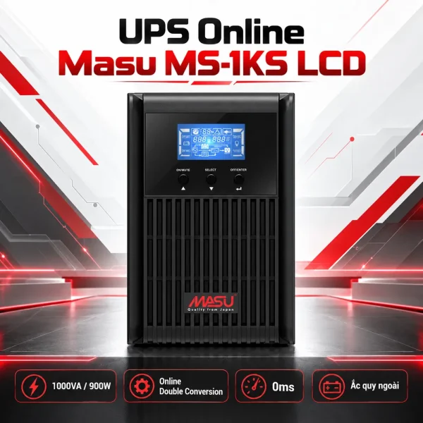 Bộ lưu điện UPS Masu MS-1KS LCD