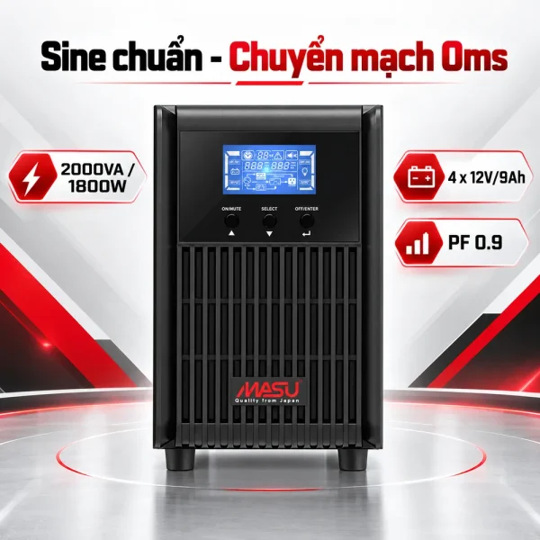 Bộ lưu điện UPS Masu MS-2K LCD