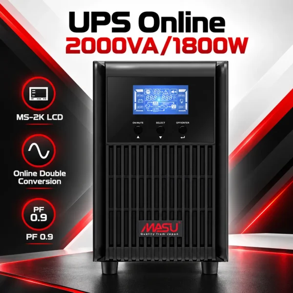 Bộ lưu điện UPS Masu MS-2K LCD