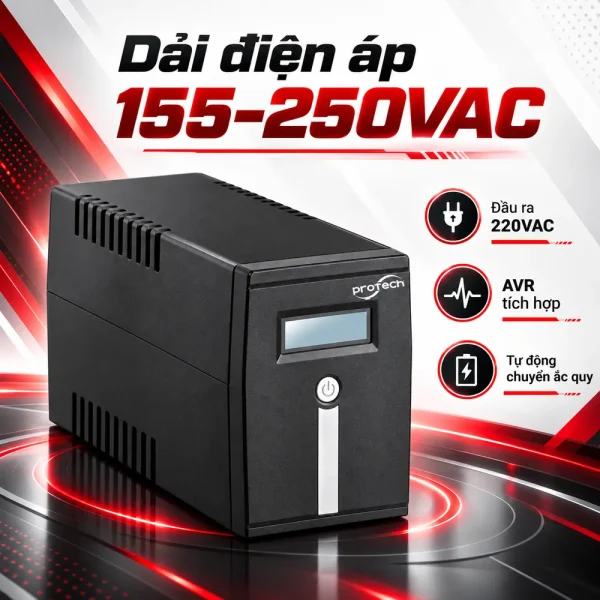 Bộ lưu điện UPS PROTECH INT600 0.6KVA