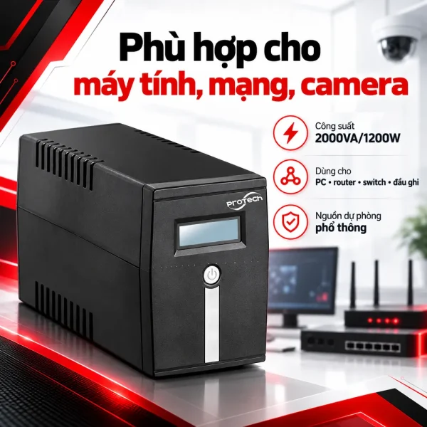 Bộ lưu điện UPS PROTECH PRO2000 2KVA