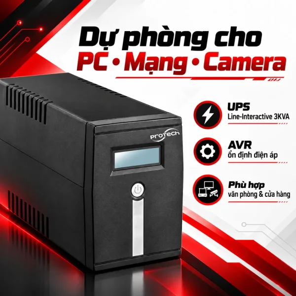 Bộ lưu điện UPS PROTECH PRO3000 3KVA