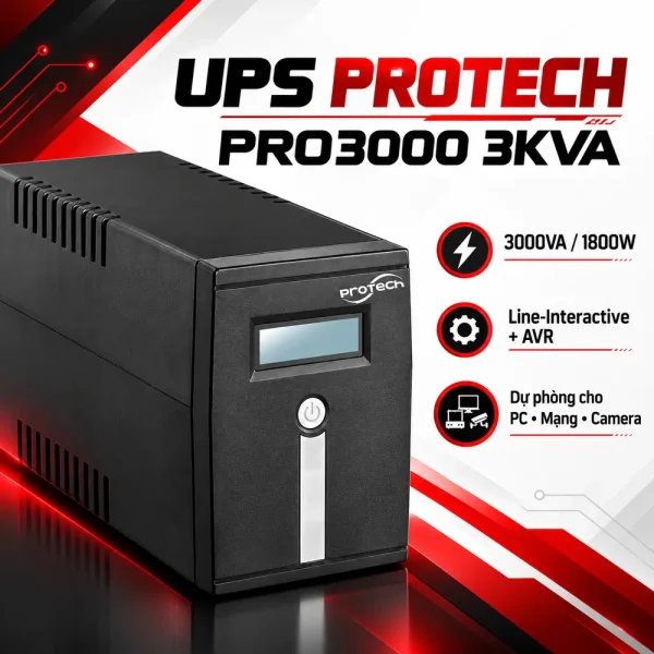 Bộ lưu điện UPS PROTECH PRO3000 3KVA