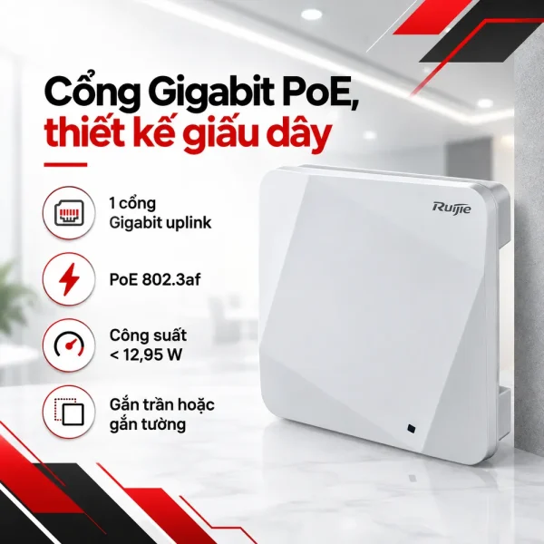 Bộ phát sóng wifi gắn trần RUIJIE RG-AP710
