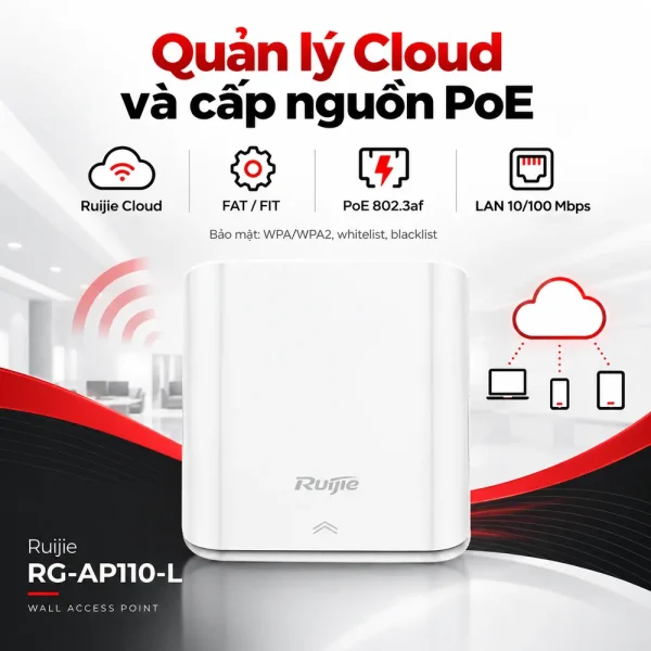 Bộ phát sóng wifi gắn tường RUIJIE RG-AP110-L