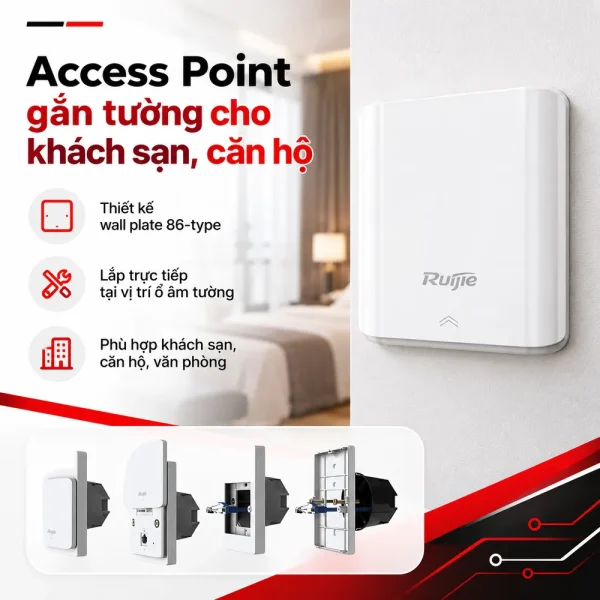 Bộ phát sóng wifi gắn tường RUIJIE RG-AP110-L