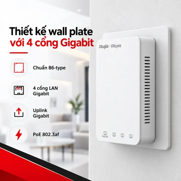 Bộ phát sóng wifi gắn tường RUIJIE RG-AP130(W2) V2