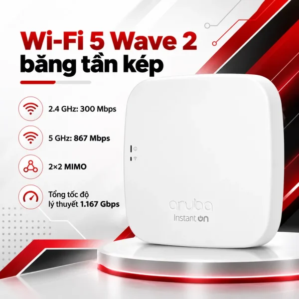 Bộ phát sóng Wifi không dây Aruba Instant On AP11 – R2W96A