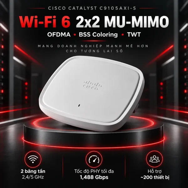 Bộ phát Wi-fi 6 Cisco Catalyst C9105AXI-S