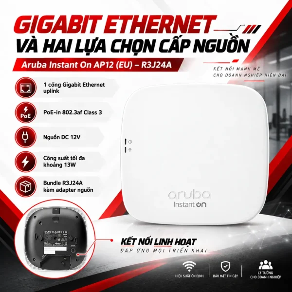 Bộ phát Wifi Aruba Instant On AP12 (EU) – R3J24A