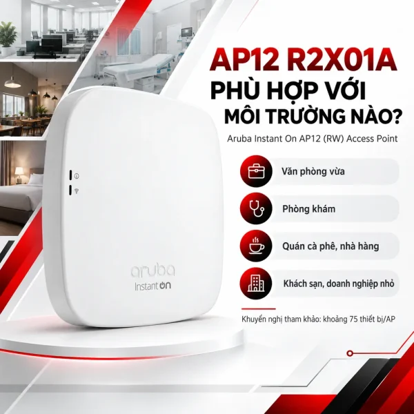 Bộ phát Wifi Aruba Instant On AP12 (RW) Access Point – R2X01A