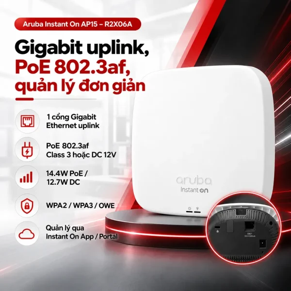 Bộ phát WiFi Aruba Instant on AP15 – R2X06A