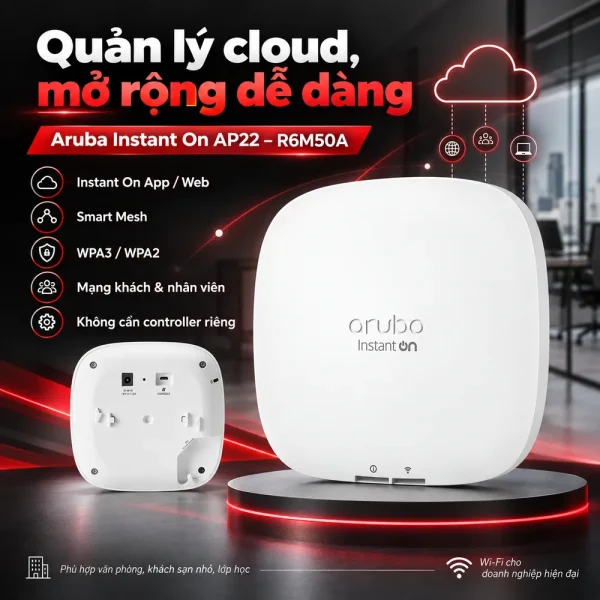 Bộ phát wifi Aruba Instant On AP22 – R6M50A