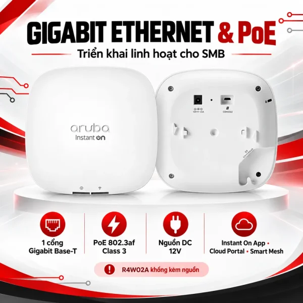 Bộ phát wifi Aruba Instant On AP22 (RW) – R4W02A