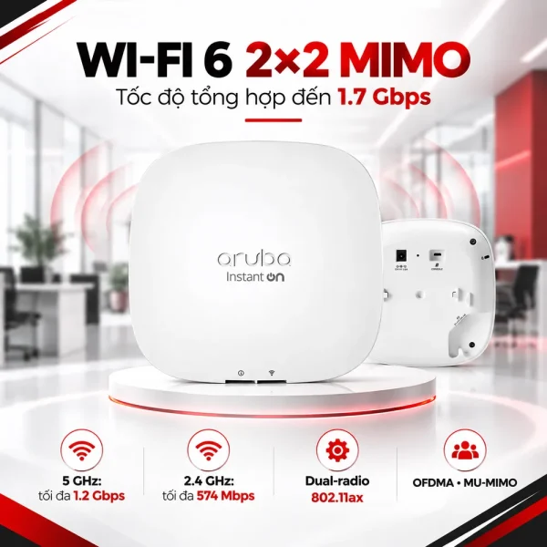 Bộ phát wifi Aruba Instant On AP22 (RW) – R4W02A