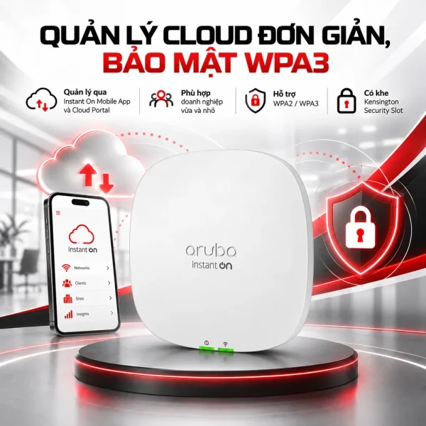 Bộ phát Wifi ARUBA Instant On AP25 R9B33A (bundle)